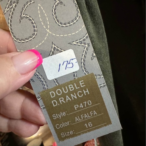Double d ranch alfalfa suede front pants sz 16 - Picture 4 of 4